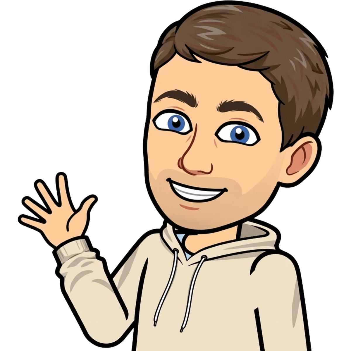 Illustrated avatar of Adam waving hello