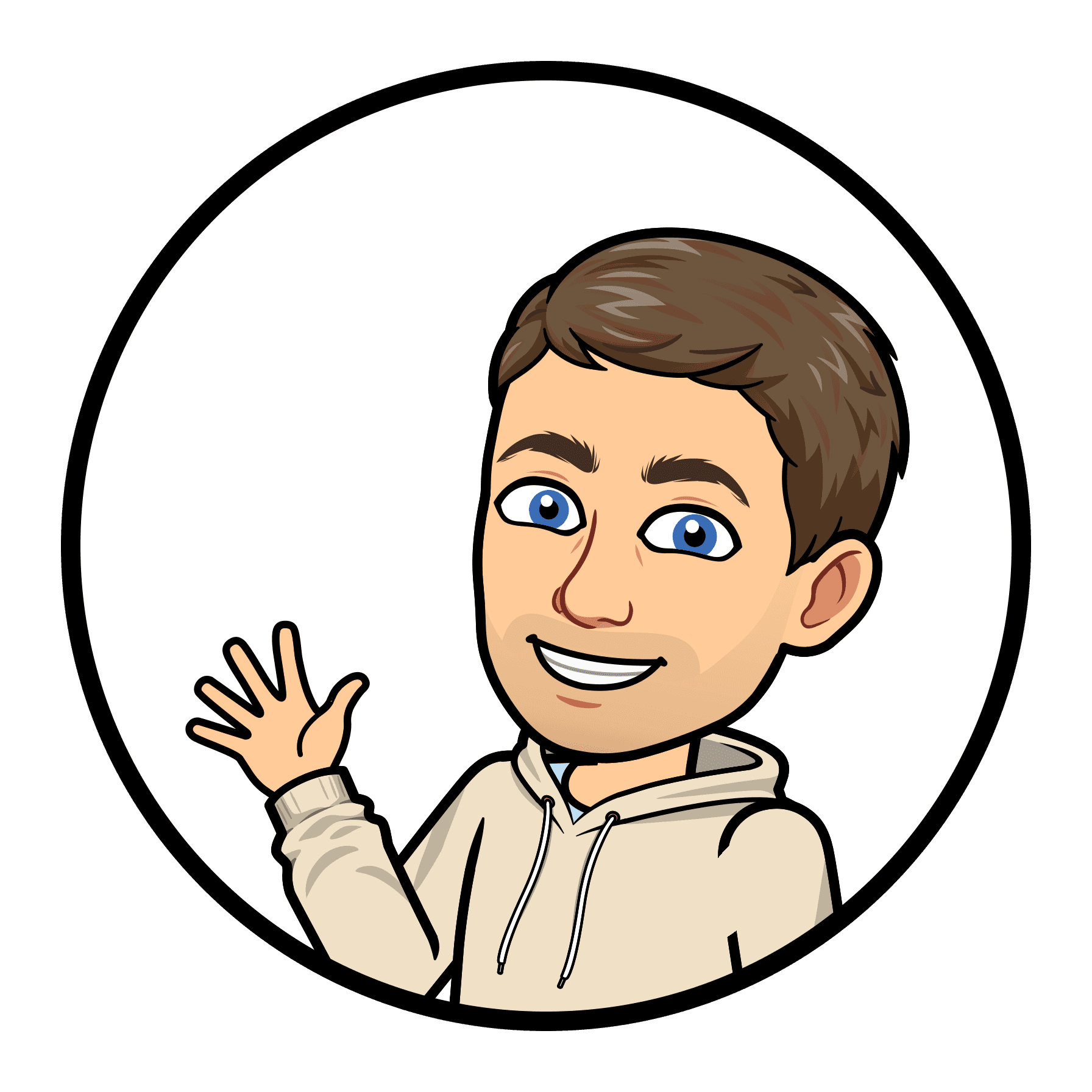 Illustration of Adam waving hello