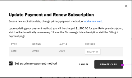 Update Payment and Renew Subscription modal from the existing payment-recovery flow